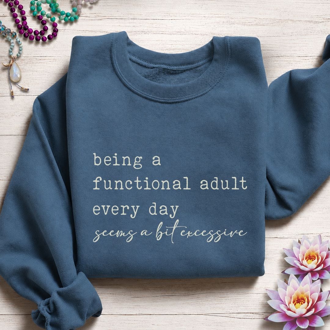 Functional Adult Sweatshirt Indigo Blue