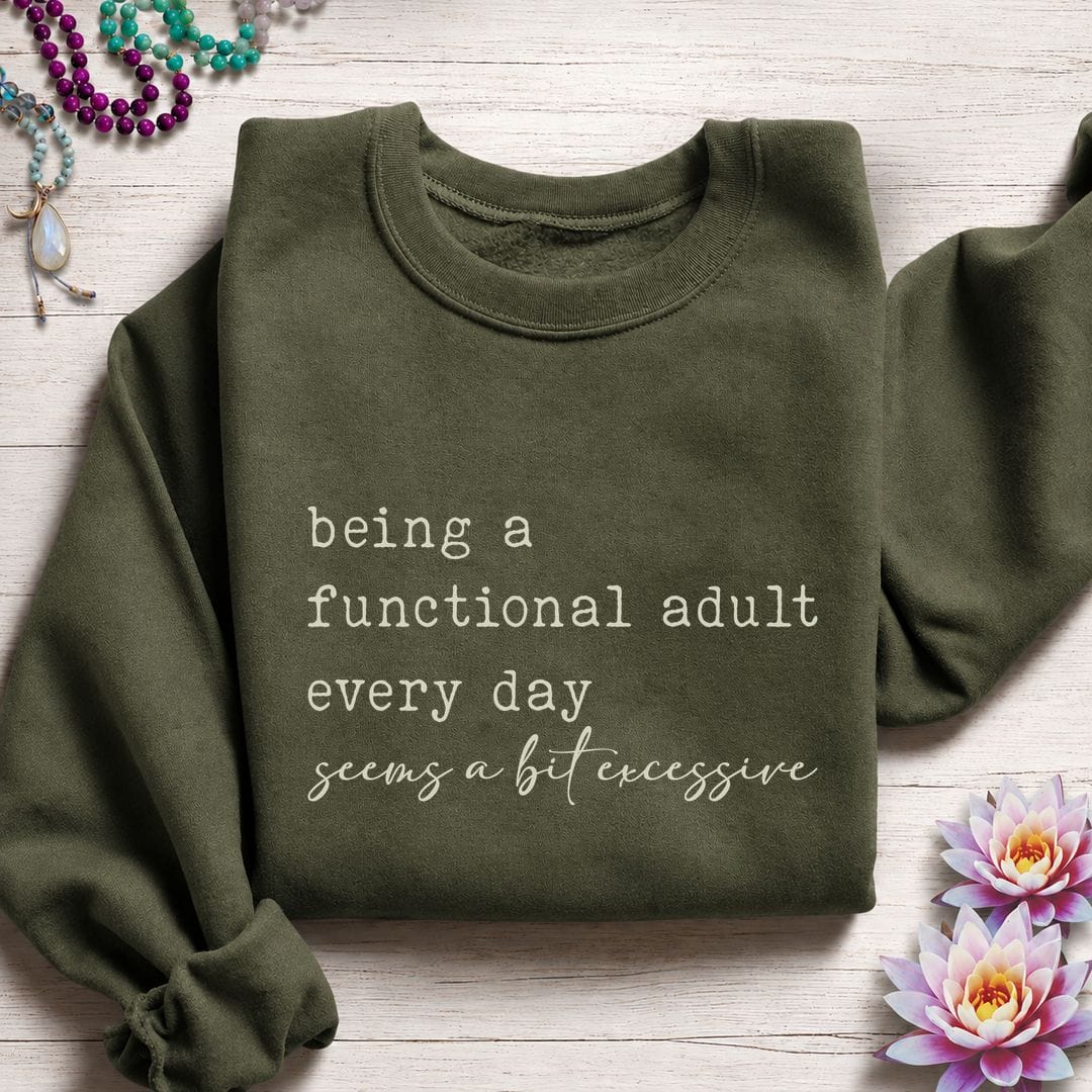 Functional Adult Sweatshirt Military Green