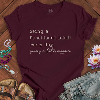 Functional Adult Tee Maroon