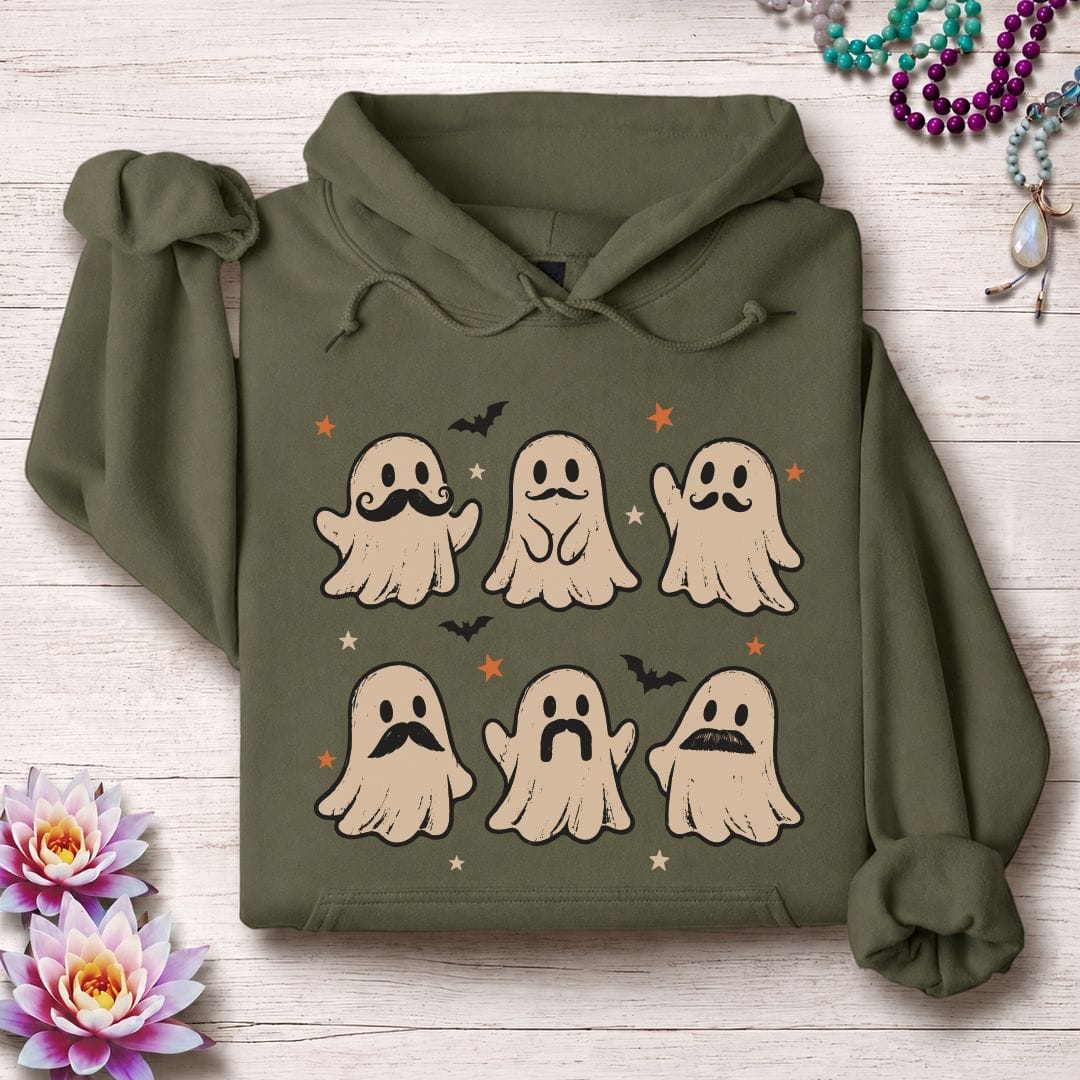 Ghost Mustache Club Hoodie Military Green