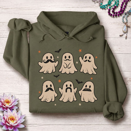 Ghost Mustache Club Hoodie Military Green