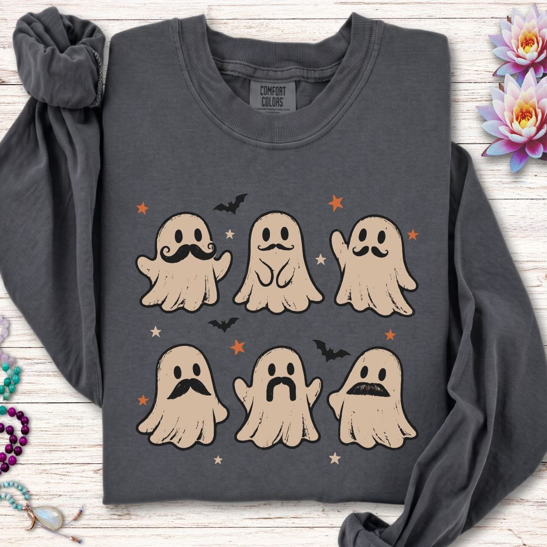 Ghost Mustache Club Long Sleeve Tee Pepper