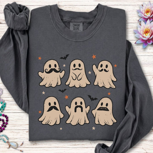 Ghost Mustache Club Long Sleeve Tee Pepper