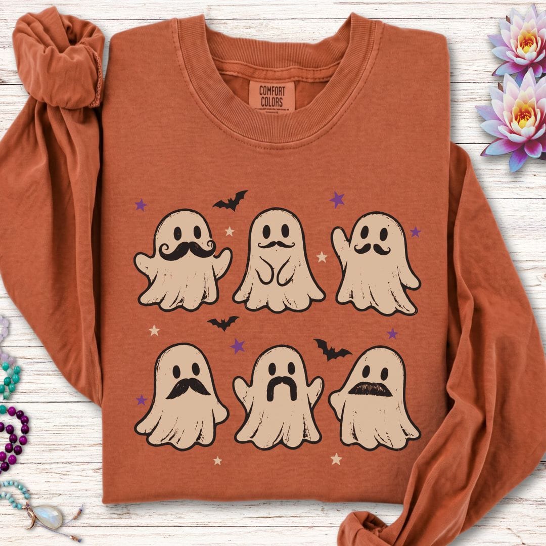 Ghost Mustache Club Long Sleeve Tee Yam
