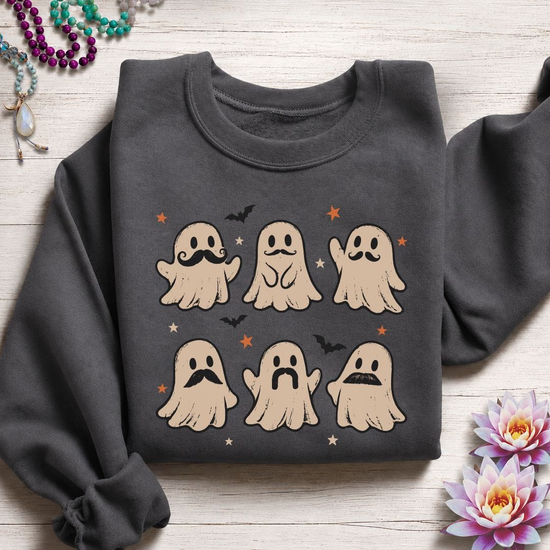 Ghost Mustache Club Sweatshirt Charcoal