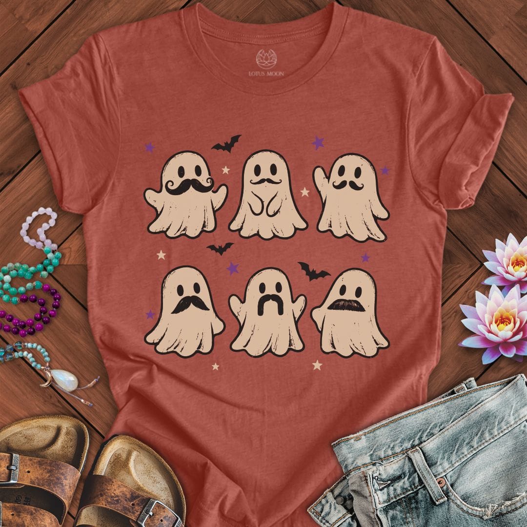 Ghost Mustache Club Tee Heather Clay