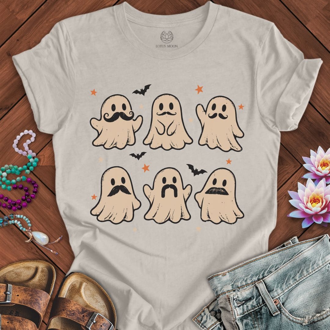 Ghost Mustache Club Tee Heather Dust
