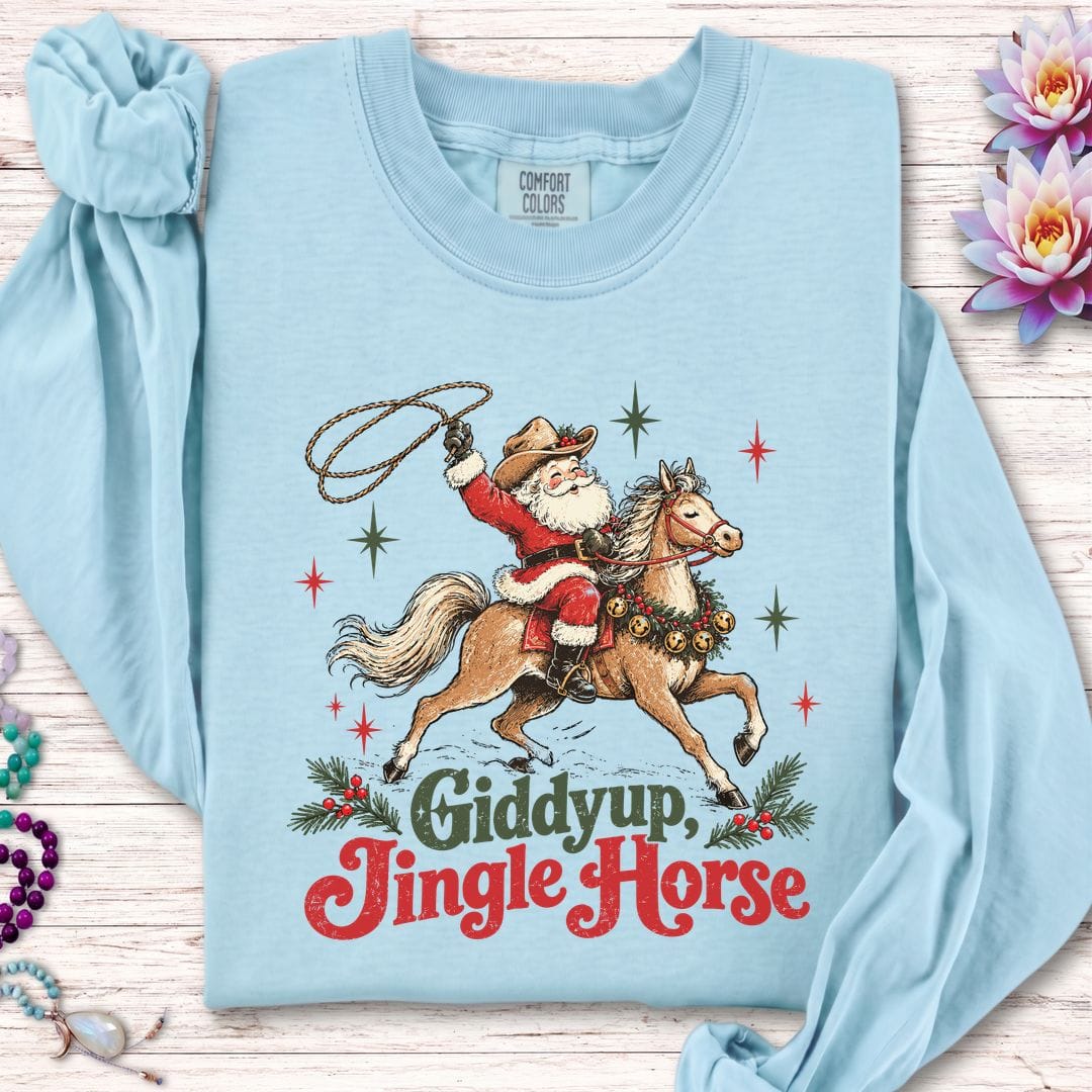 Giddyup Long Sleeve Tee Chambray