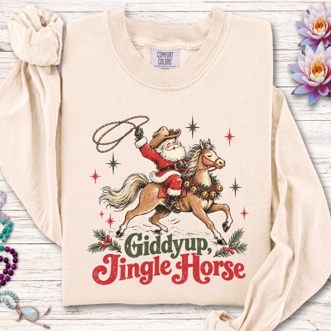Giddyup Long Sleeve Tee Ivory
