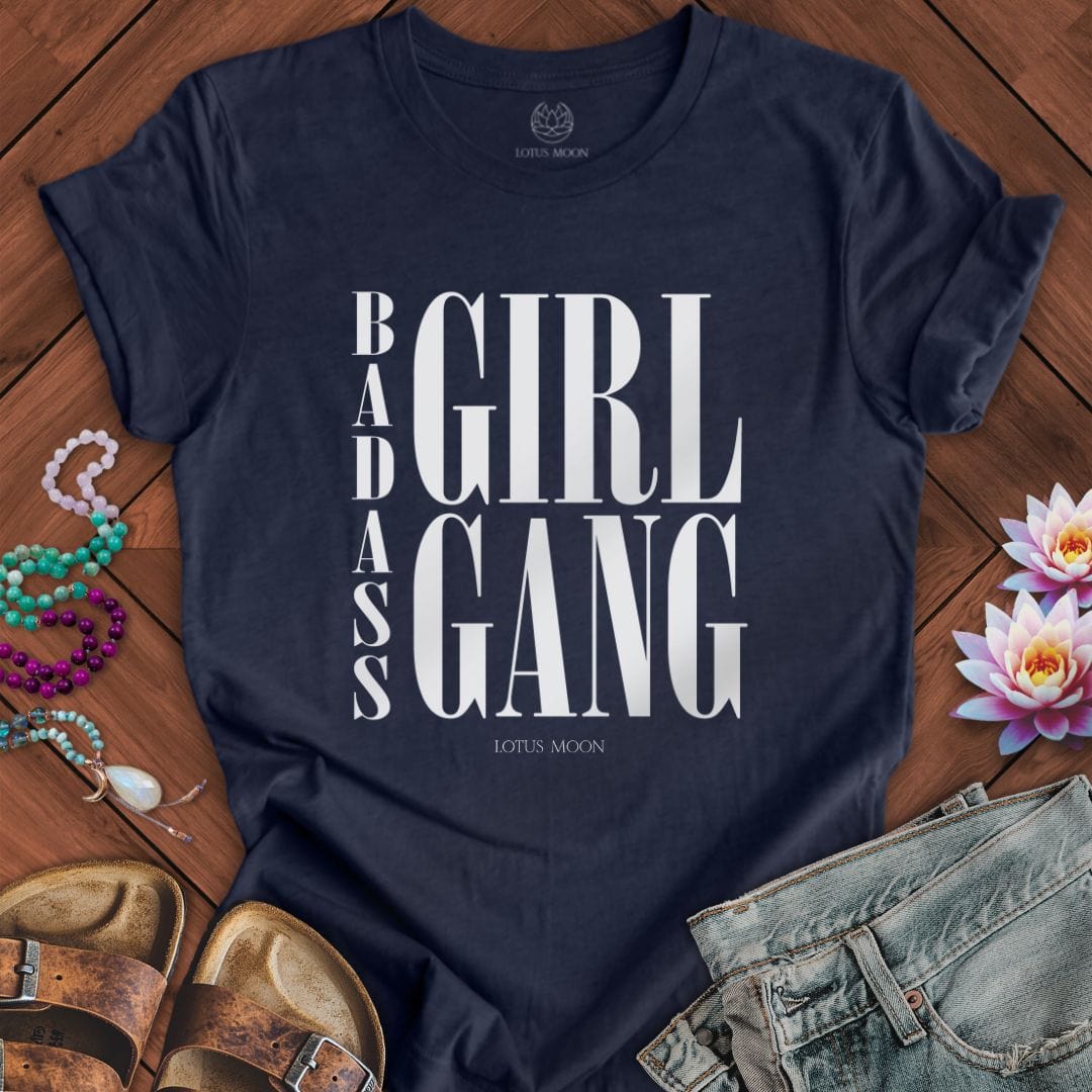 Girl Gang Tee Heather Midnight Navy