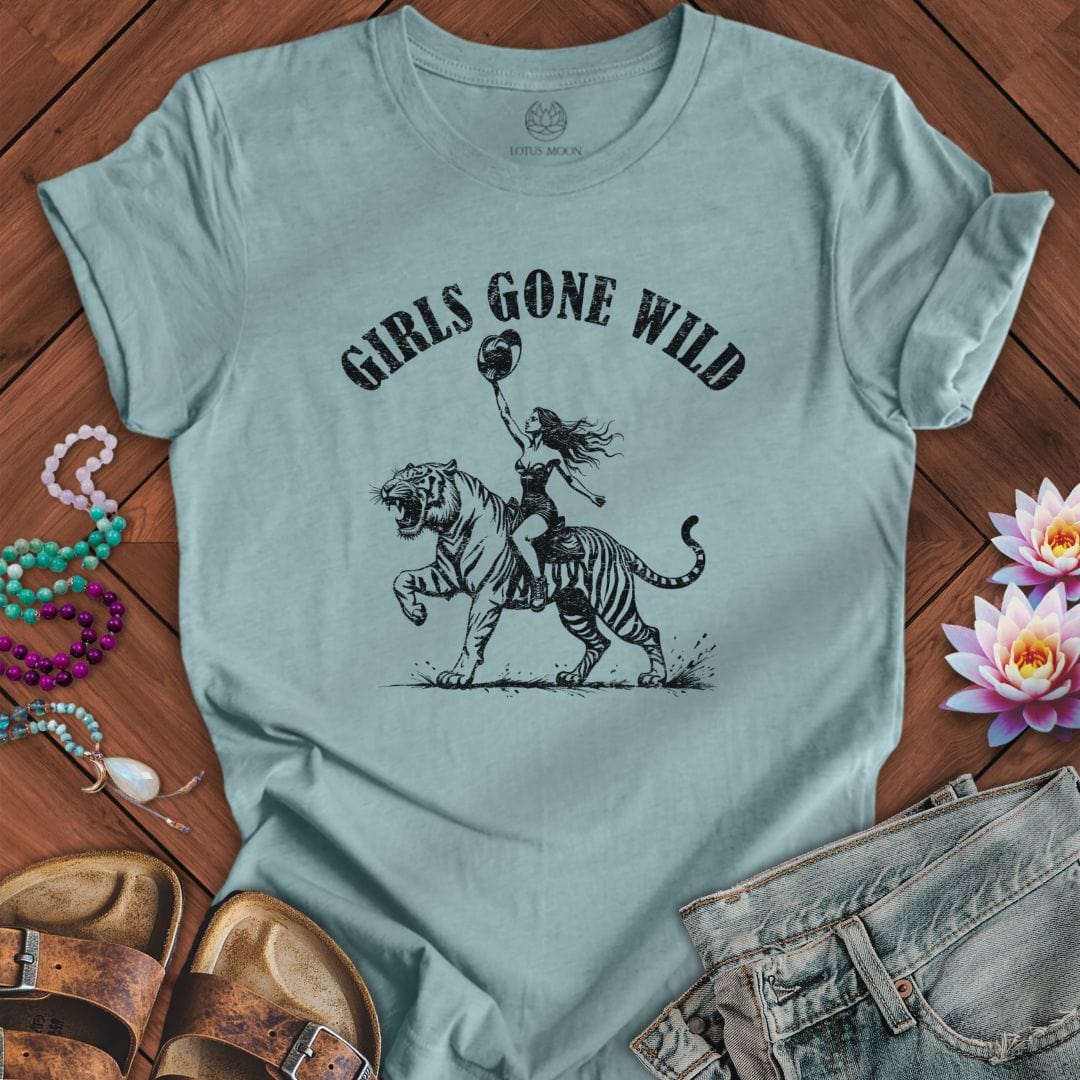 Girls Gone Wild Tee Heather Blue Lagoon