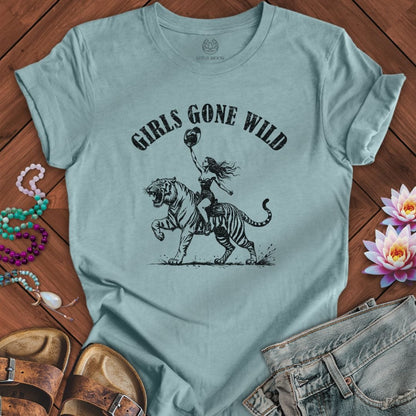 Girls Gone Wild Tee Heather Blue Lagoon