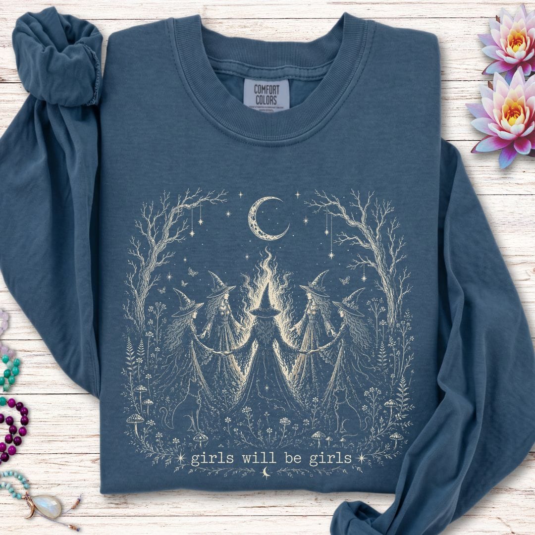 Girls Will Be Girls Long Sleeve Tee Midnight