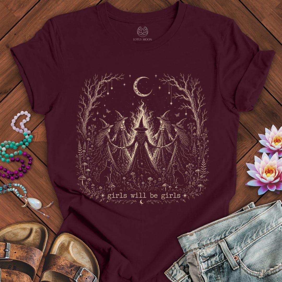 Girls Will Be Girls Tee Maroon
