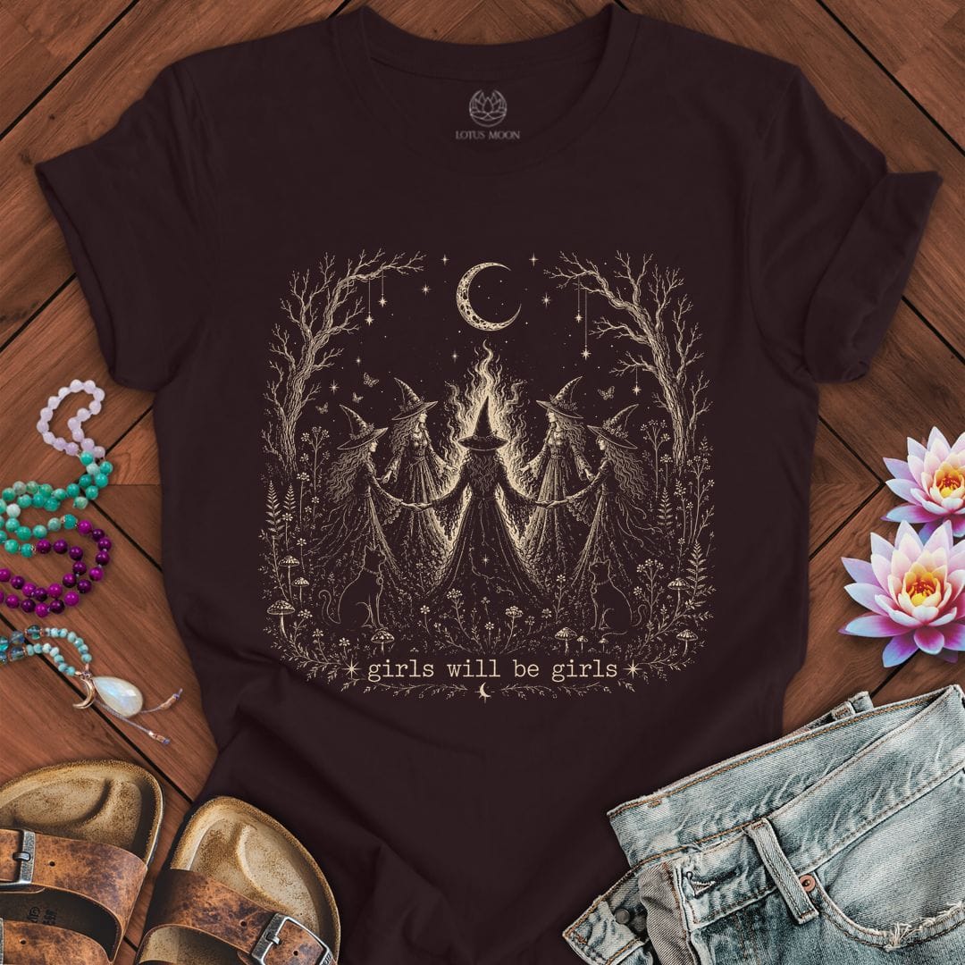 Girls Will Be Girls Tee Oxblood Black