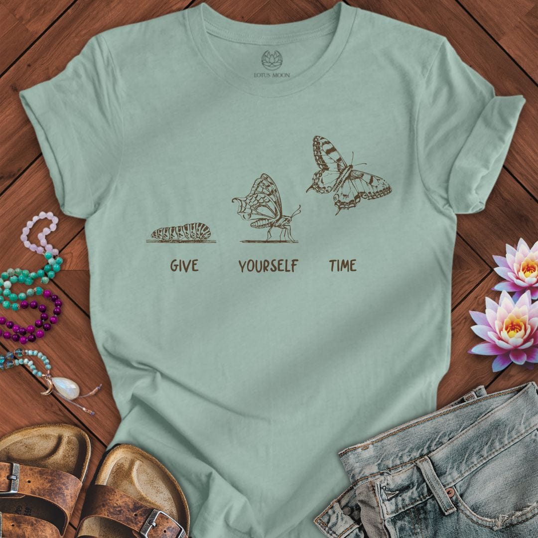 Give Yourself Time Tee Dusty Blue