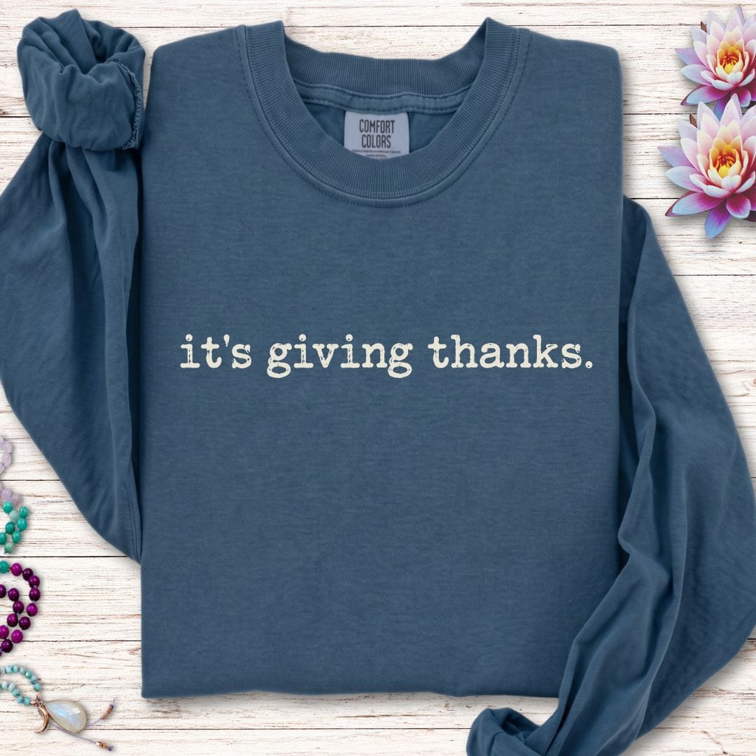 Giving Thanks Long Sleeve Tee Midnight
