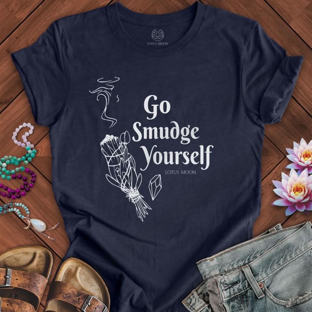Go Smudge Yourself Tee Heather Midnight Navy
