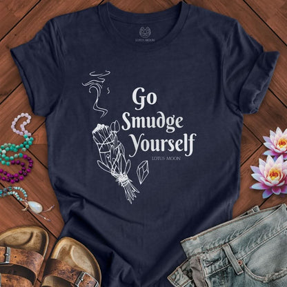 Go Smudge Yourself Tee Heather Midnight Navy