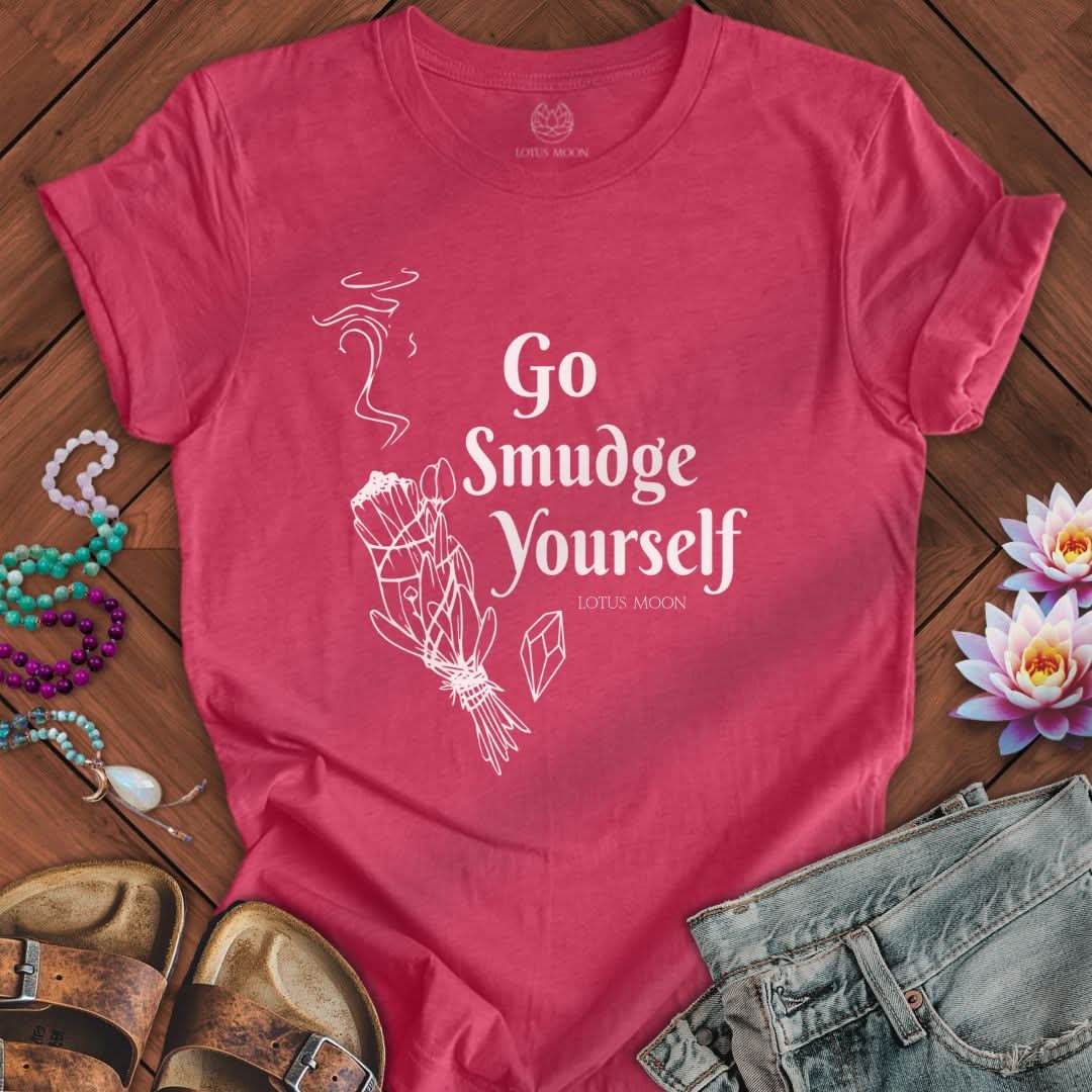 Go Smudge Yourself Tee Heather Raspberry