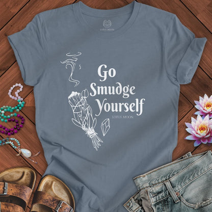 Go Smudge Yourself Tee Steel Blue