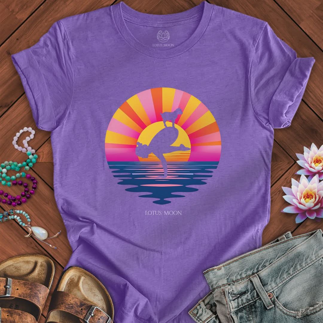Goat Sunset Tee Heather Team Purple