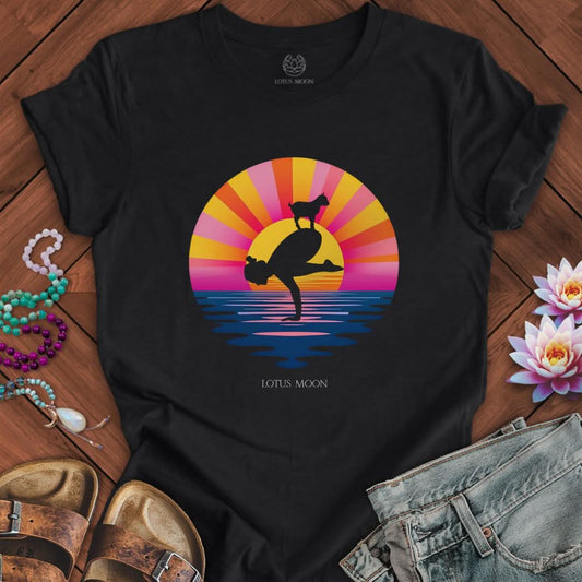 Goat Sunset Tee Solid Black Blend
