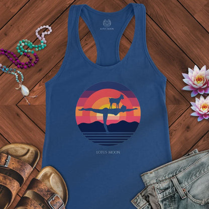 Goat Yoga Tank Solid Royal
