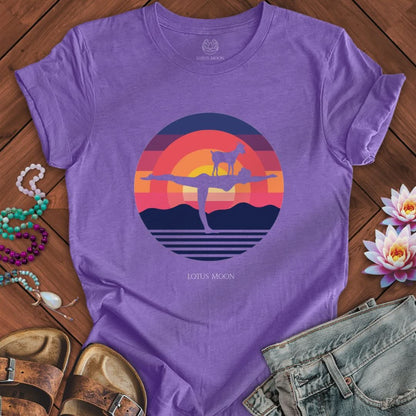 Goat Yoga Tee Heather Team Purple