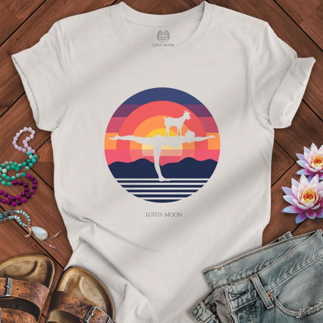 Goat Yoga Tee Vintage White