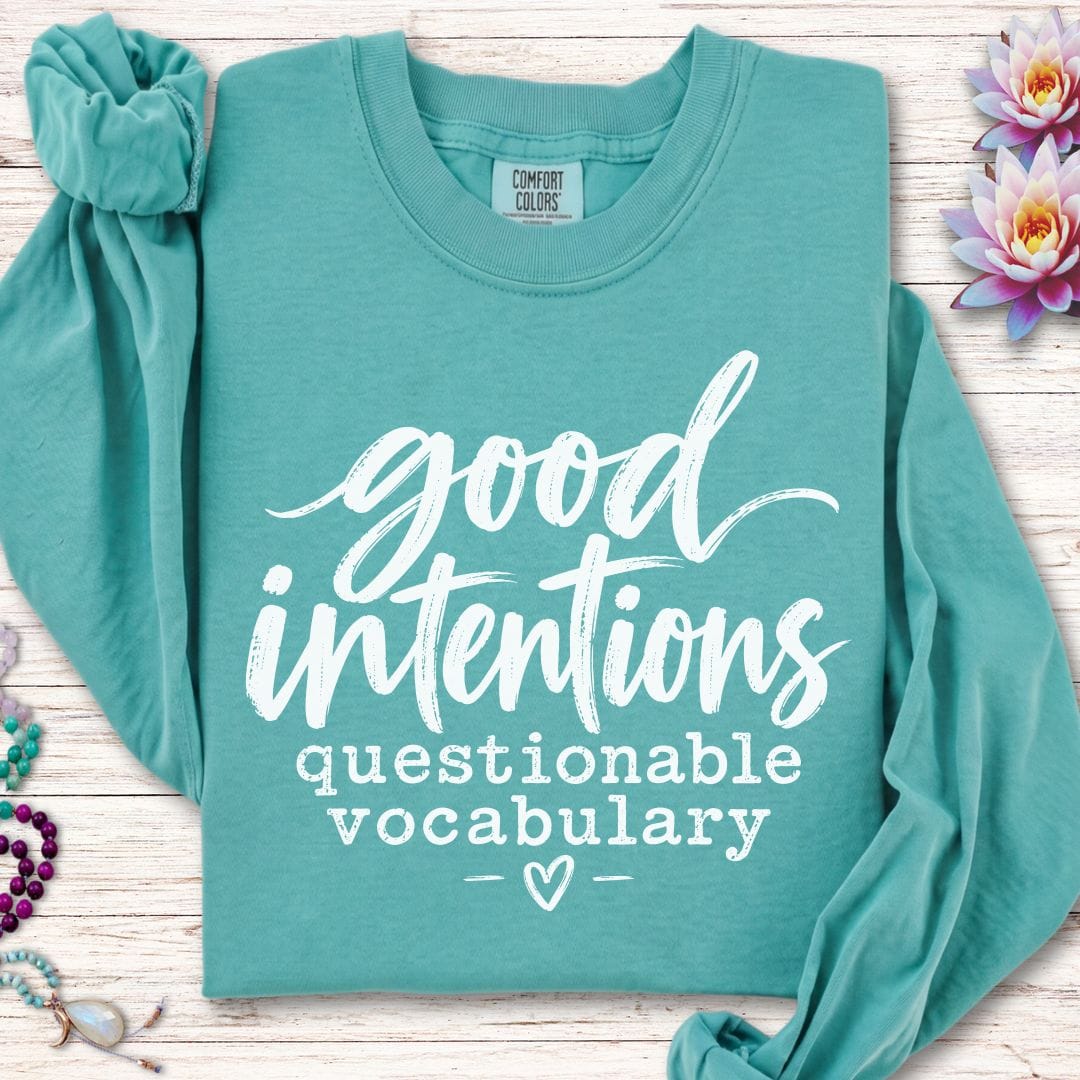 Good Intentions Long Sleeve Tee Seafoam