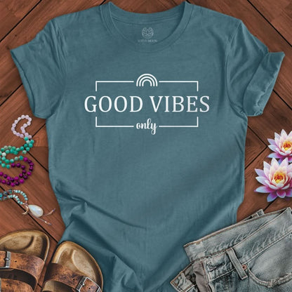 Good Vibes Only Tee Heather Deep Teal