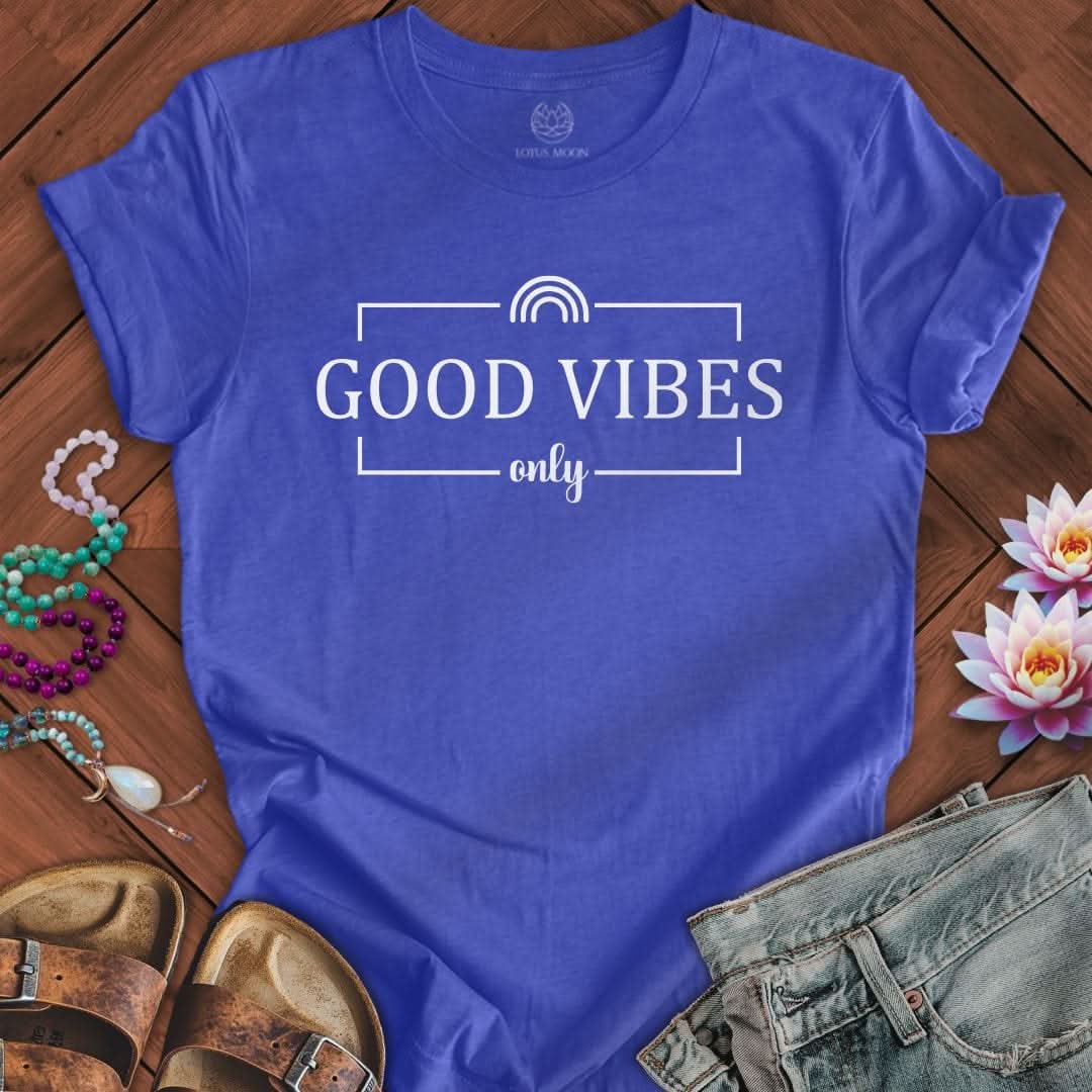 Good Vibes Only Tee Heather True Royal
