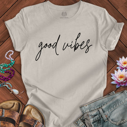 Good Vibes Tee Heather Dust