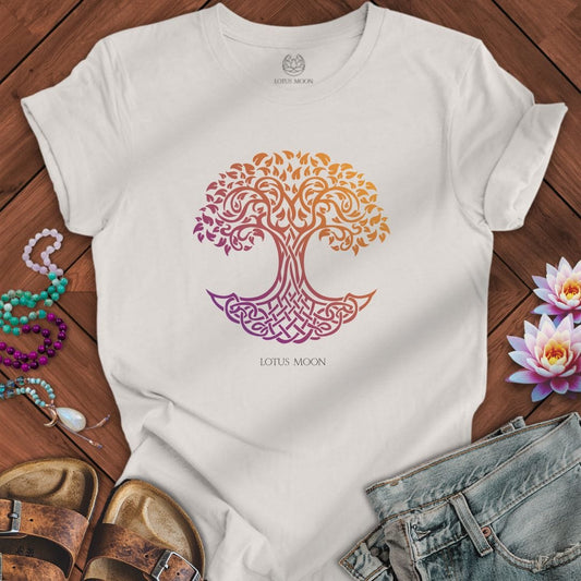 Gradient Tree of Life Tee Vintage White