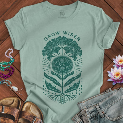 Grow Wiser Tee Dusty Blue