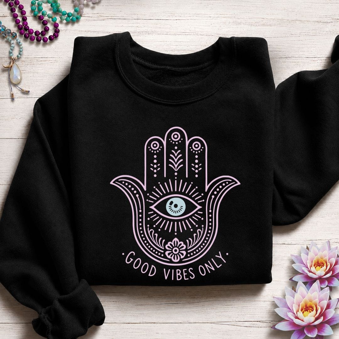 Hamsa Vibes Sweatshirt Black