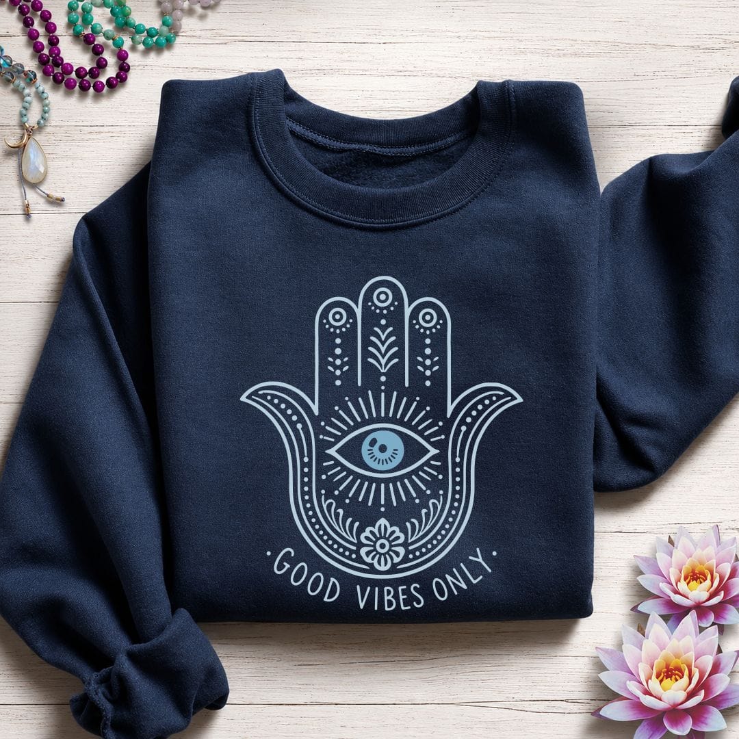 Hamsa Vibes Sweatshirt Navy