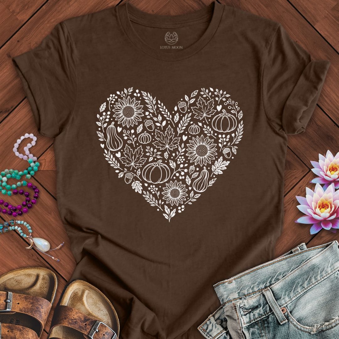 Printify T-Shirt Harvest Heart Tee Heather Brown / S