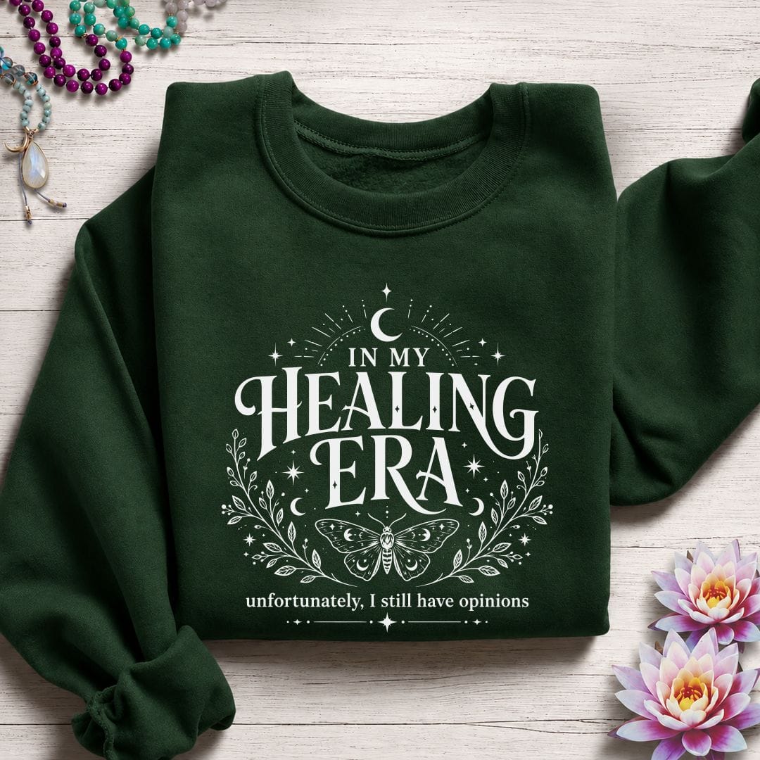 Printify Sweatshirt Healing Era Sweatshirt Forest Green / S