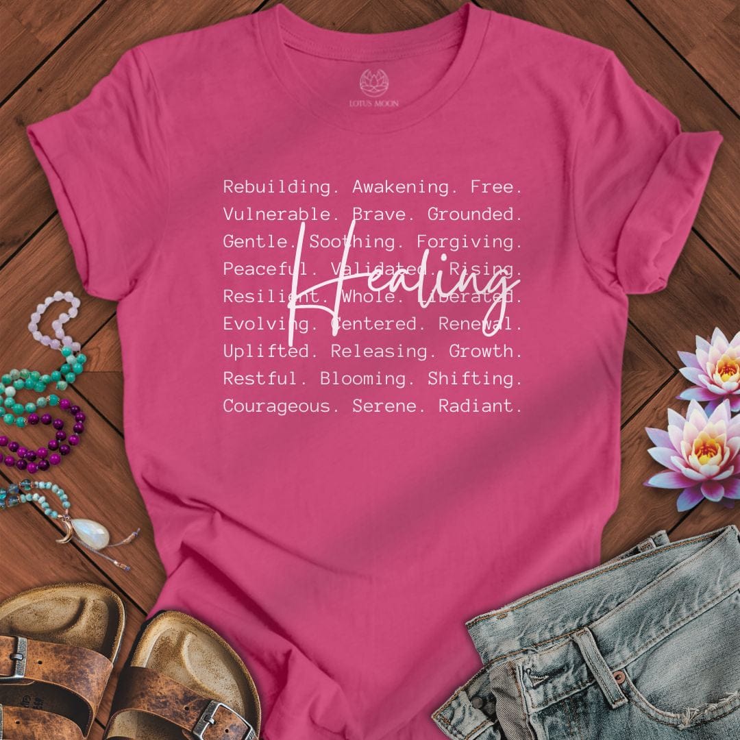 Healing Text Tee Berry