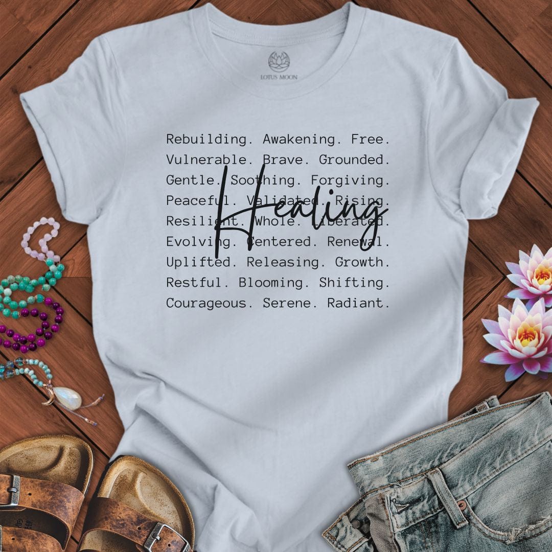 Healing Text Tee Light Blue