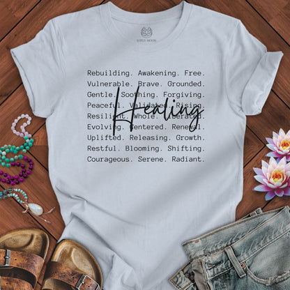 Healing Text Tee Light Blue