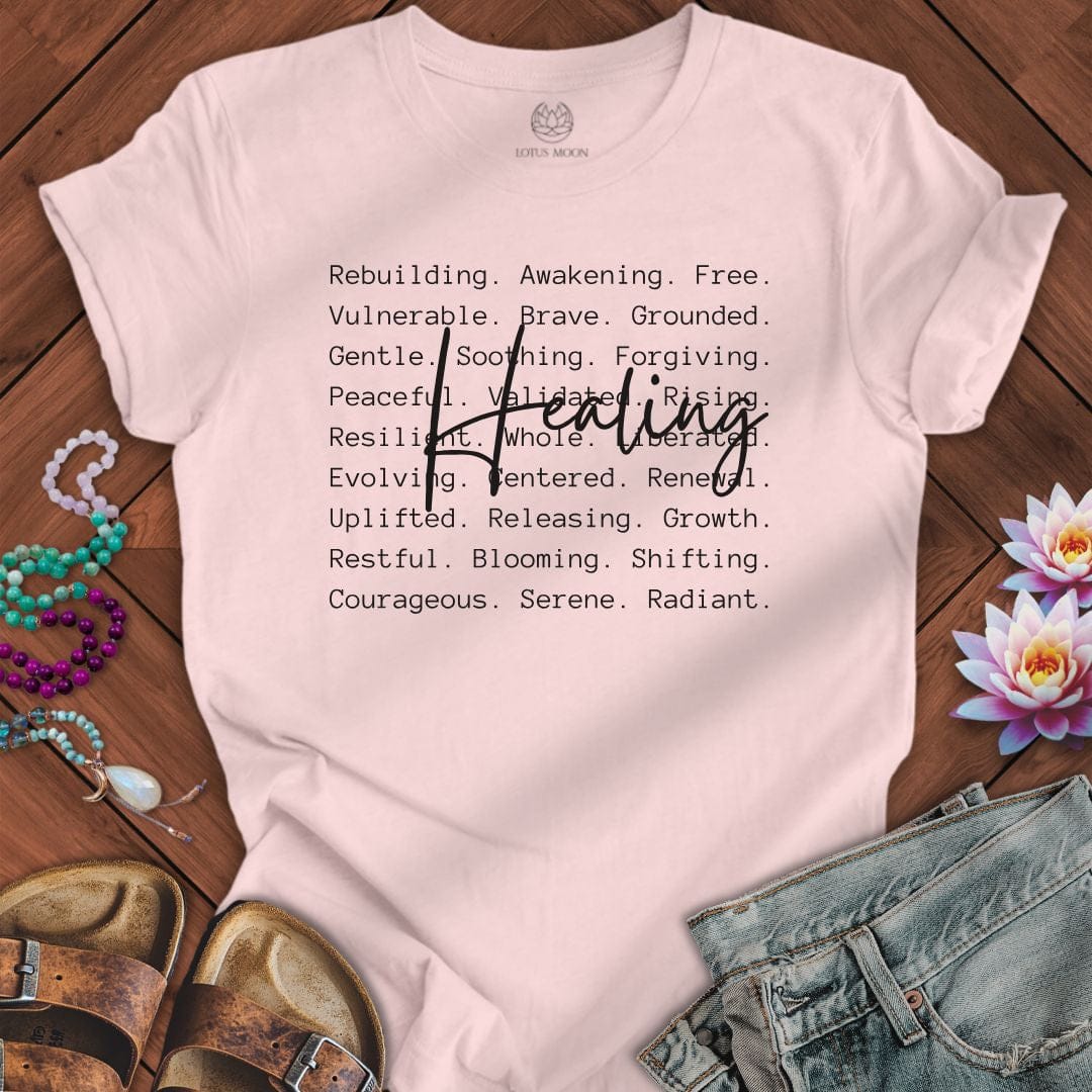Healing Text Tee Soft Pink