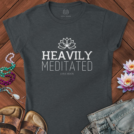 Heavily Meditated Fitted Tee Dark Heather