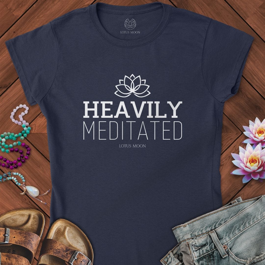 Heavily Meditated Fitted Tee Navy