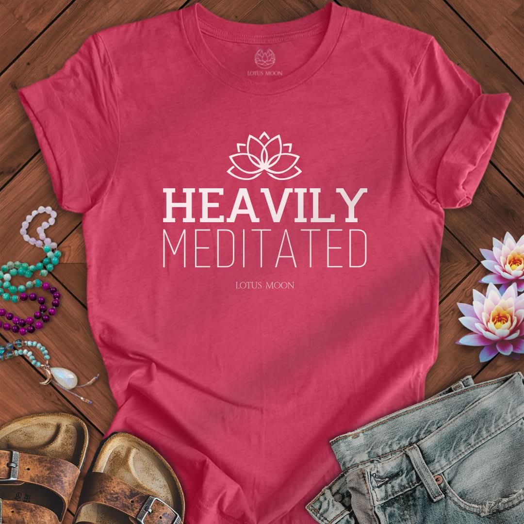 Heavily Meditated Tee Heather Raspberry