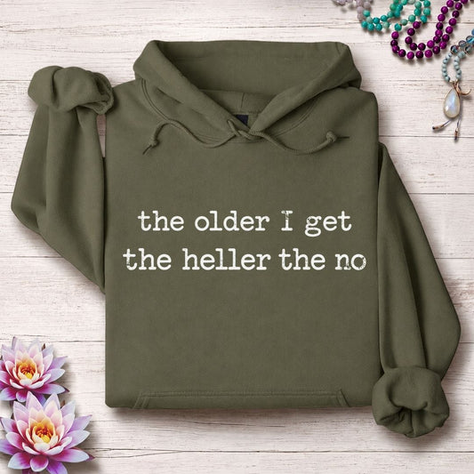 Hell No Hoodie Military Green