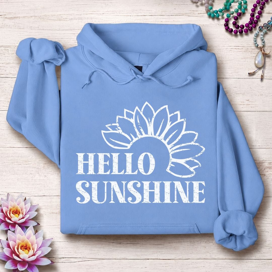 Printify Hoodie Hello Sunshine Hoodie Carolina Blue / S