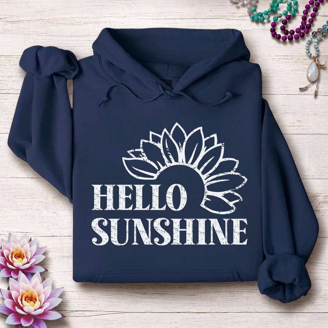 Printify Hoodie Hello Sunshine Hoodie Navy / S